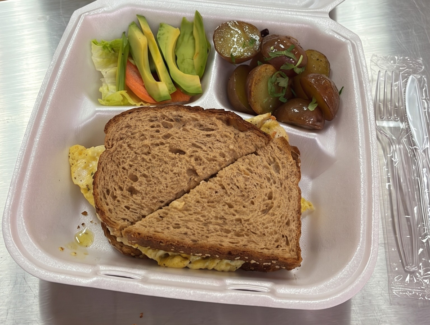 Avocado-Egg With Potatoes